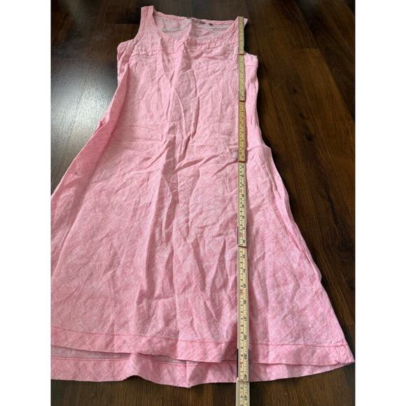 Horny Toad Linen Sheath Dress Sleeveless Beachy Boho Casual Lightweight Pink SzL - Picture 6 of 7